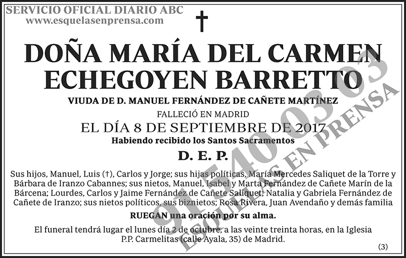 María del Carmen Echegoyen Barretto